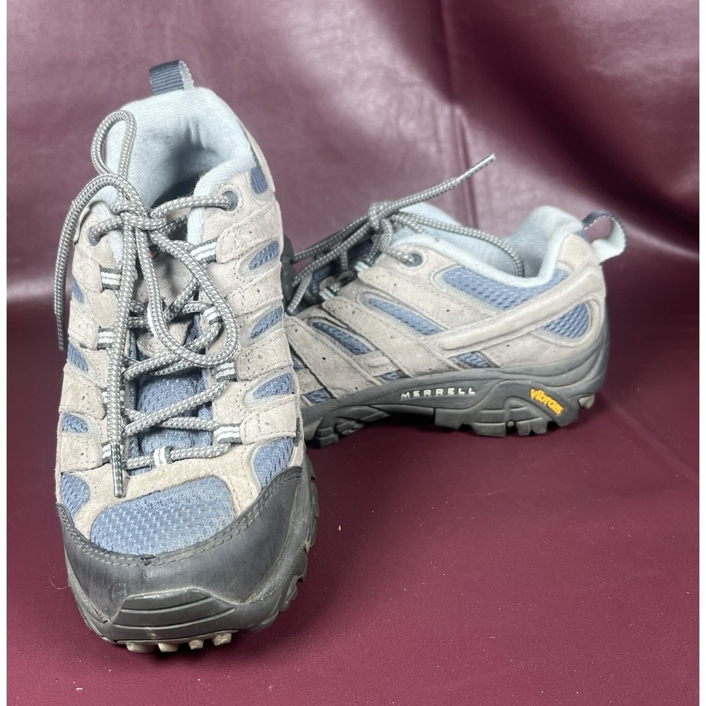 Merrell Women's Moab 2  Vent Walking Shoes Gray & Blue 6.5‎ Wide